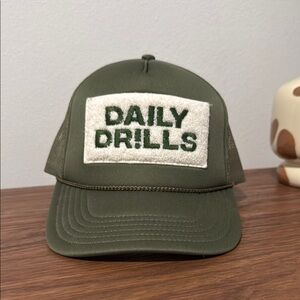 Daily Drills Olive Green Trucker Hat